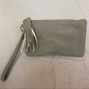 Grey Wristlet Built-in USB/lighting cord/micro-USB